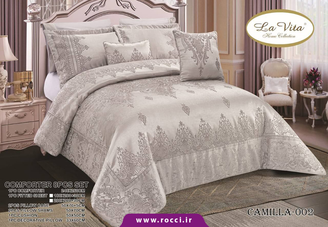 روتختی 8 تکه مخمل ژاکارد برند لاویتا طرح کاملیا-5 روتختی 8 تکه مخمل ژاکارد برند لاویتا طرح کاملیا