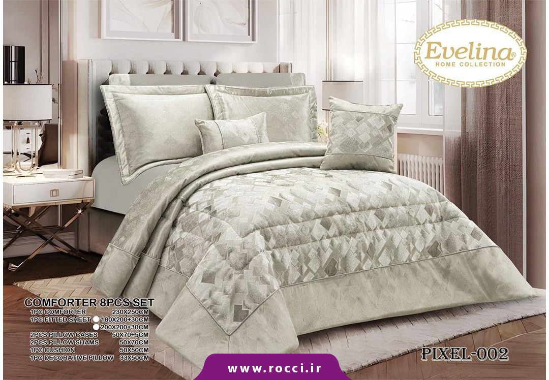 02 روتختی 8 تکه مخمل ژاکارد برند اولینا طرح پیکسل روتختی 8 تکه مخمل ژاکارد برند اولینا طرح پیکسل