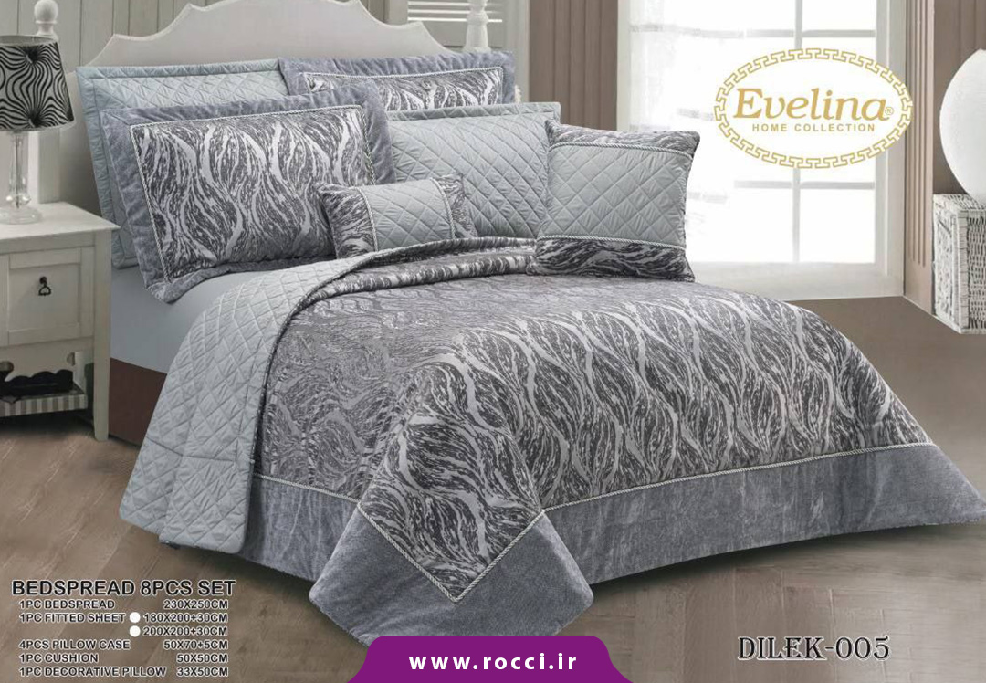 روتختی 8 تکه مخمل ژاکارد برند اولینا طرح دیلک (5) روتختی 8 تکه مخمل ژاکارد برند اولینا طرح دیلک