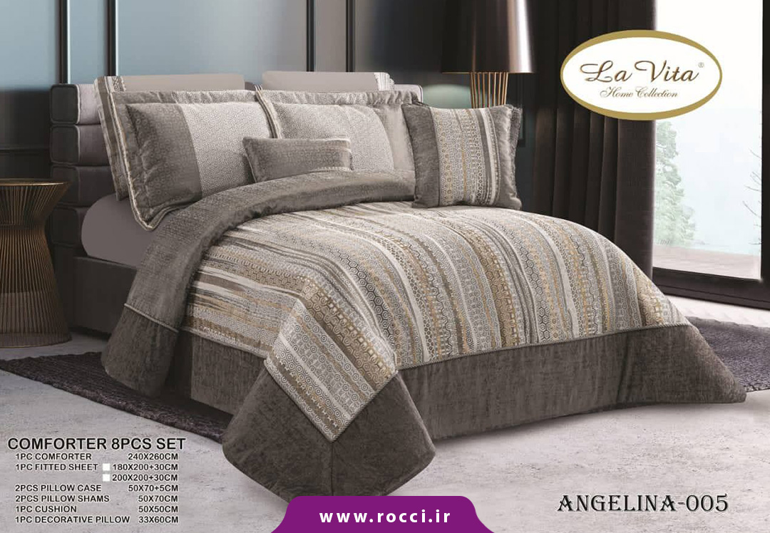 روتختی 8 تکه مخمل شانل برند لاویتا طرح آنجلینا روتختی 8 تکه مخمل شانل برند لاویتا طرح آنجلینا