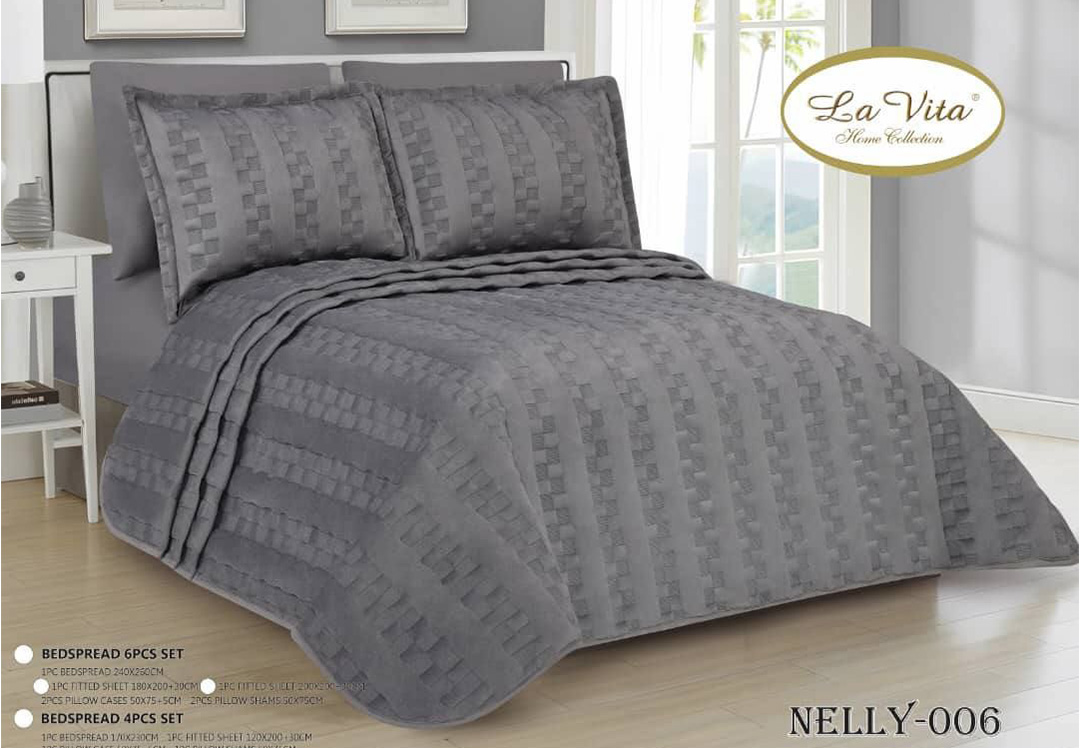 ست دو نفره پنبه دوزی مخمل ۶ تکه برند لاویتا مدل نلی